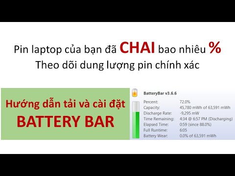 Tải và cài đặt phần mềm Battery Bar - Kiểm tra Pin Laptop CHAI - hoàn toàn miễn phí #pinchai