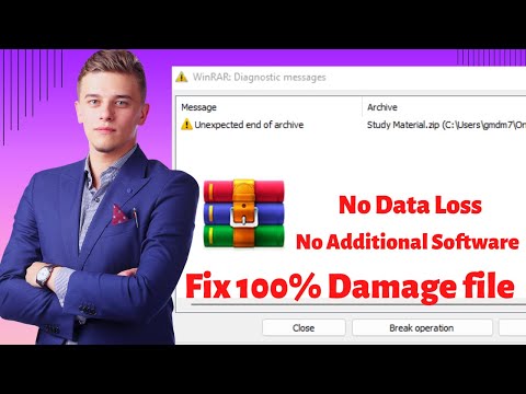 How to fix Damage or Corrupted RAR / ZIP file | Unexpected end of archive Error