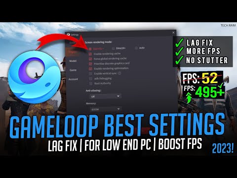 Gameloop Best Settings For Low End PC 2023 |  Gameloop Emulator Lag Fix And FPS Boost | Tech Ram