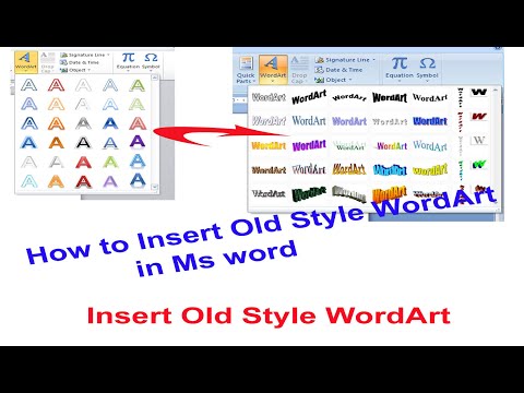 How to Old wordArt style in MS Word 2010 and upgrade