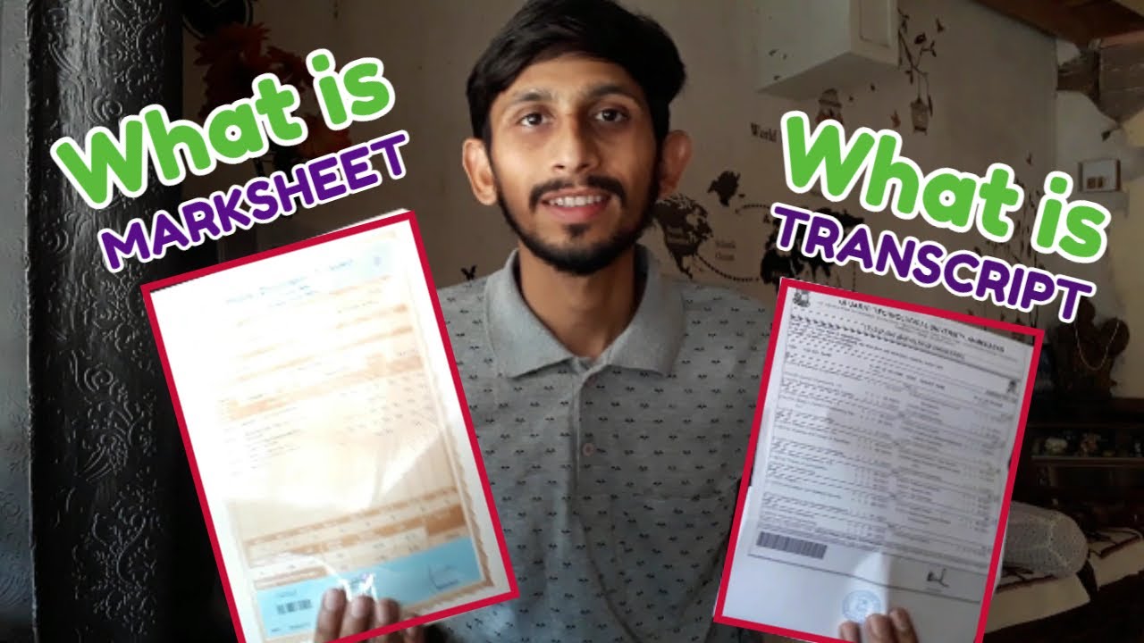 Transcript And Marksheet | What Is Transcript ? | How To Get Transcript |  Use Of Transcript - Youtube