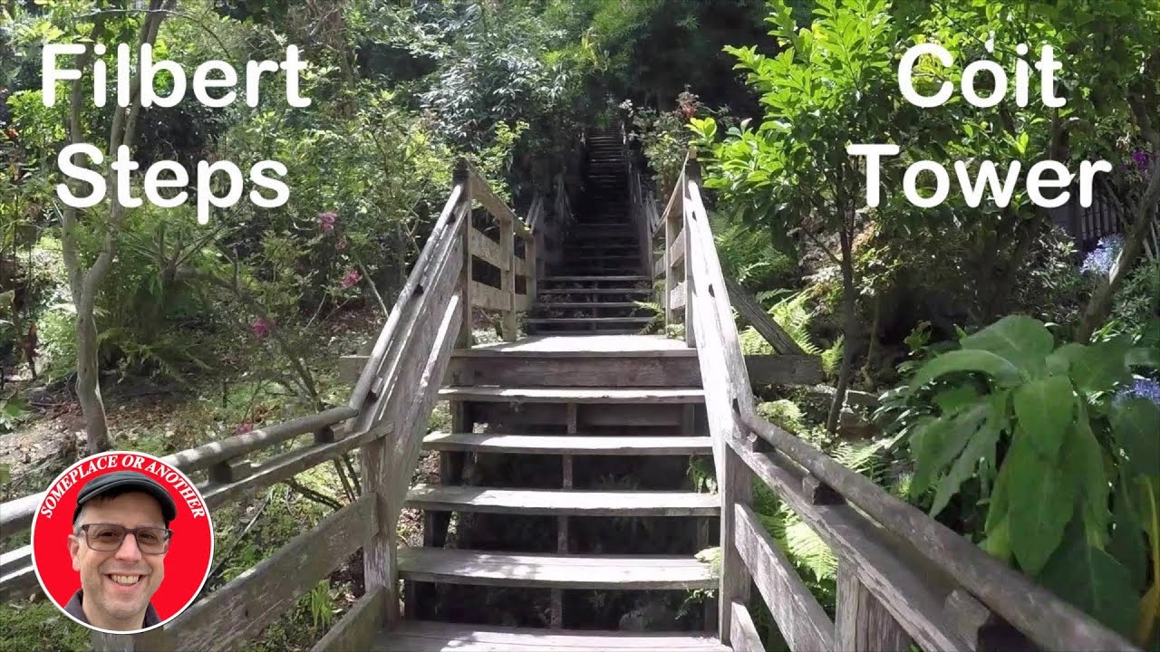 Climbing The Filbert Steps To The Coit Tower 😃 San Francisco California -  Youtube