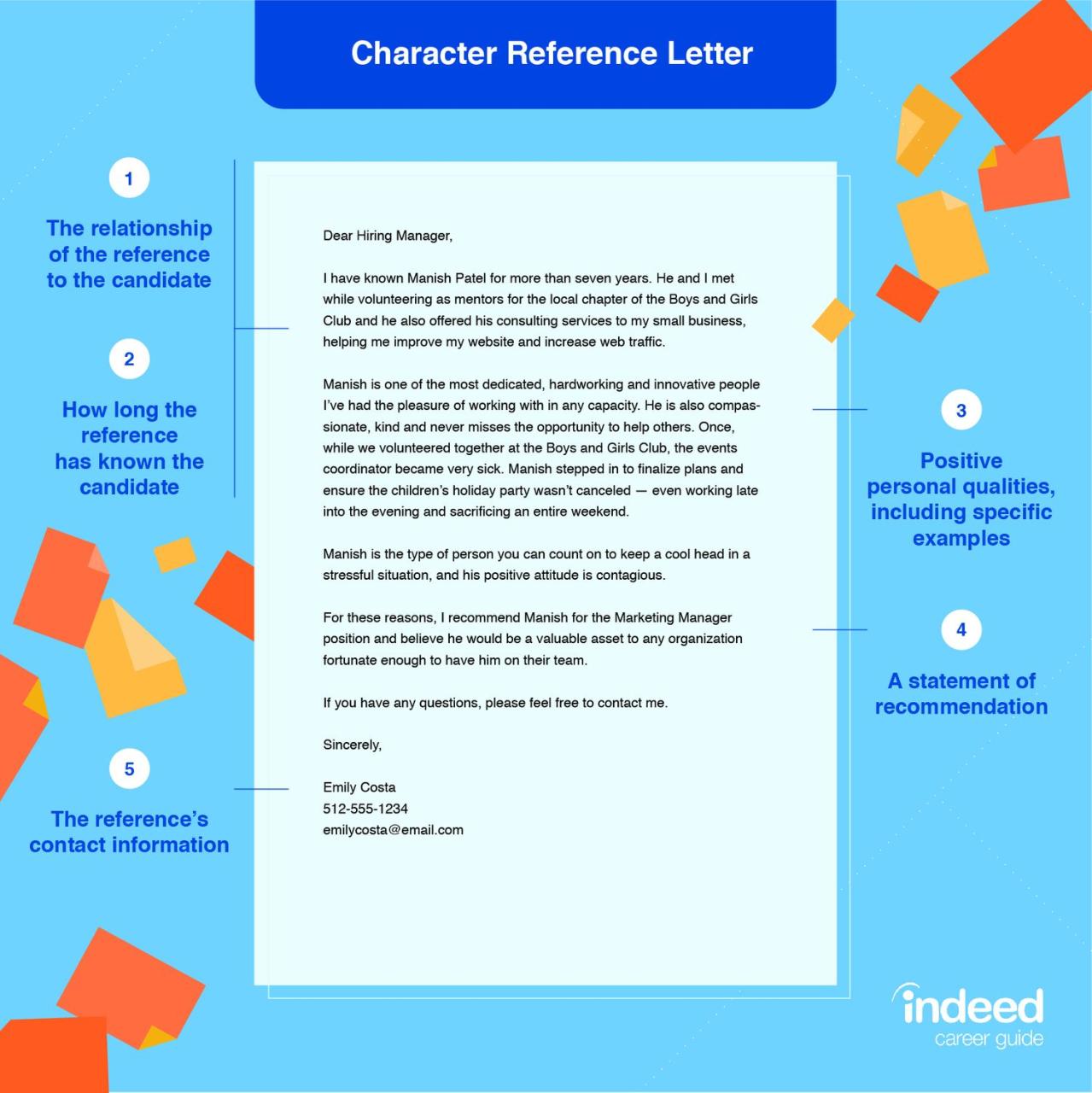 Character Reference Letter Sample And Tips | Indeed.Com