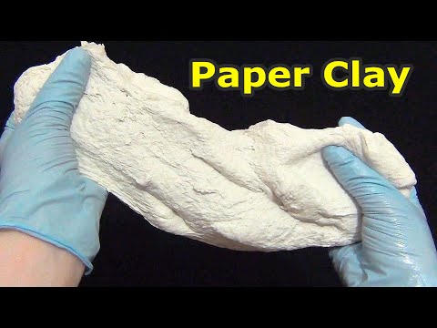 The Best Paper Clay Recipe without water | How to make paper clay for modeling