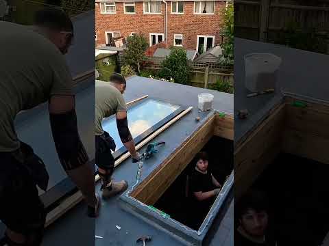 How to fit frameless skylight in 16 seconds #roofing #skylights