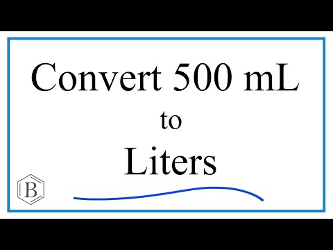Convert 500mL to L  (500 milliliters to Liters)