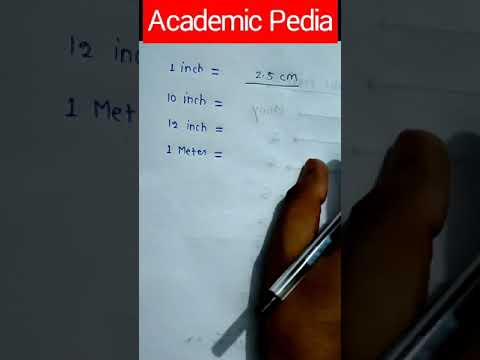 Inch to cm conversion | Maths Tricks | Academic Pedia
