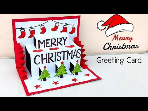 DIY Christmas pop up card / Christmas greeting card making 2022 / Christmas card making ideas