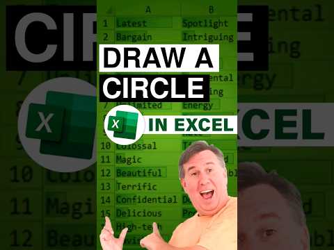 Excel - How to Draw a Circle in Excel #shorts