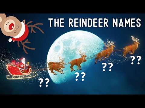 What are the names of Santa's reindeer in English?