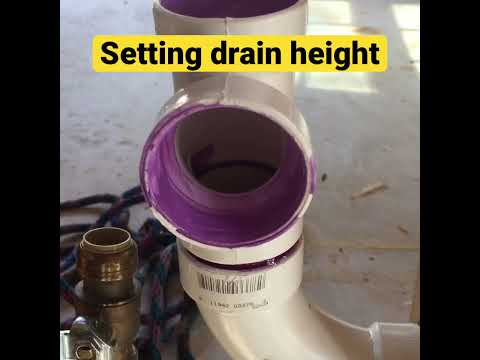 How high do you set your drain for the kitchen sink ?