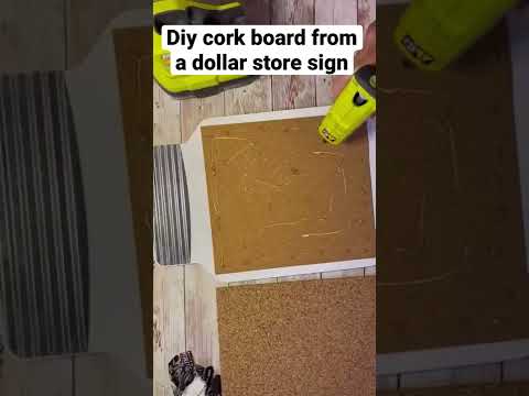 Diy cork board from a dollar store sign