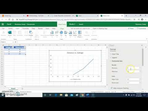 Making a graph using Excel Online