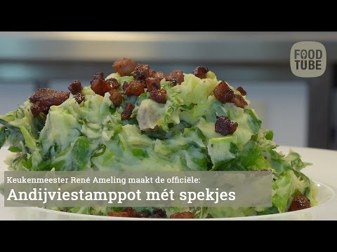 Stamppot rauwe andijvie met spekjes