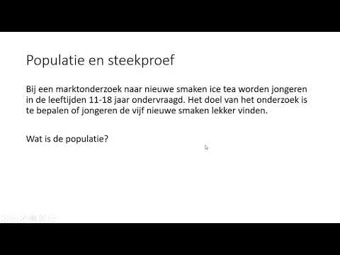 Populatie en steekproef (HAVO wiskunde A & VWO wiskunde A/C)