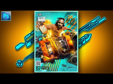 How To Make a Party Flyer in Photoshop Tutorials for Graphic Designers Flyer Design
