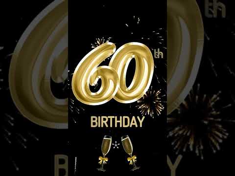 60th Birthday Video Invitation In Black & Gold