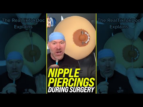 Nipple Piercings During Surgery 😱 #shorts