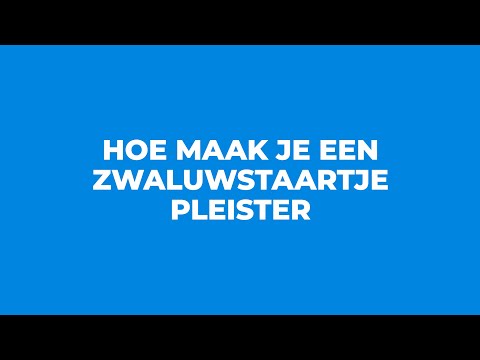 Hoe maak je zwaluwstaartje pleister