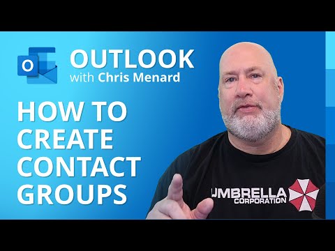 Create a contact group / distribution list in Outlook by Chris Menard