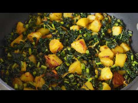 PAN FRIED KALE POTATO / VEGAN RECIPE