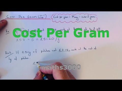 How To Work Out The Cost Per Gram (Price of 1g - Unit Price)